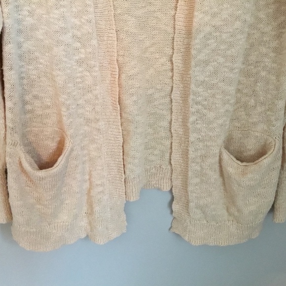 Roxy Beige Cotton Blend Knitted Cardigan - Picture 3 of 11